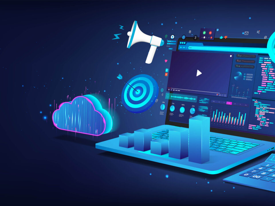 Image montrant tous les leviers du marketing digital IT